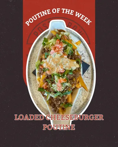 Poutine of the Week graphic: loaded cheeseburger poutine